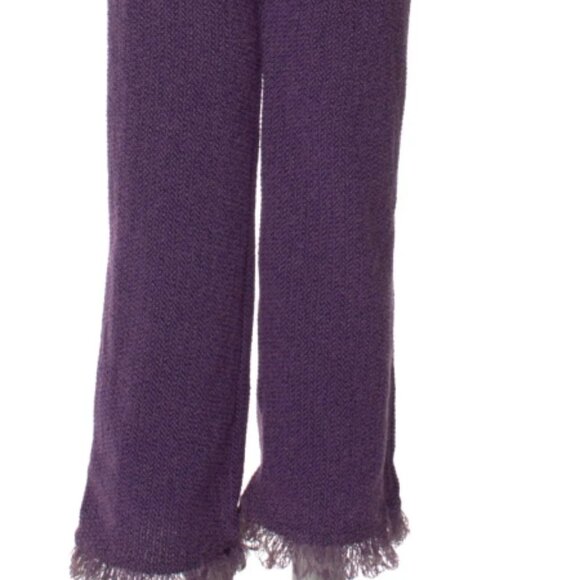 NWOT RARE MSGM Purple Tweed Patch Pockets Trousers Pants XS $475 - Picture 8 of 10